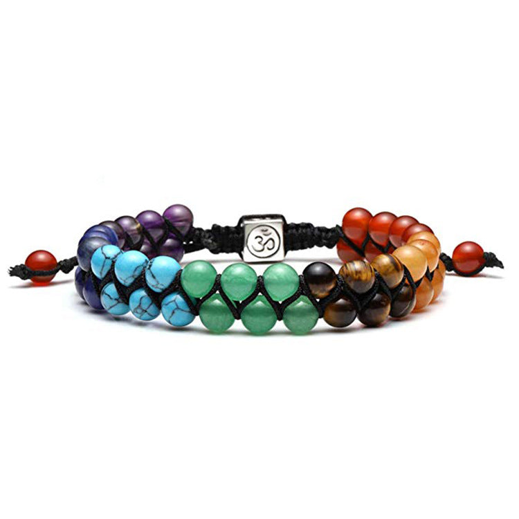 Pulsera 7 chakras piedras volcánicas