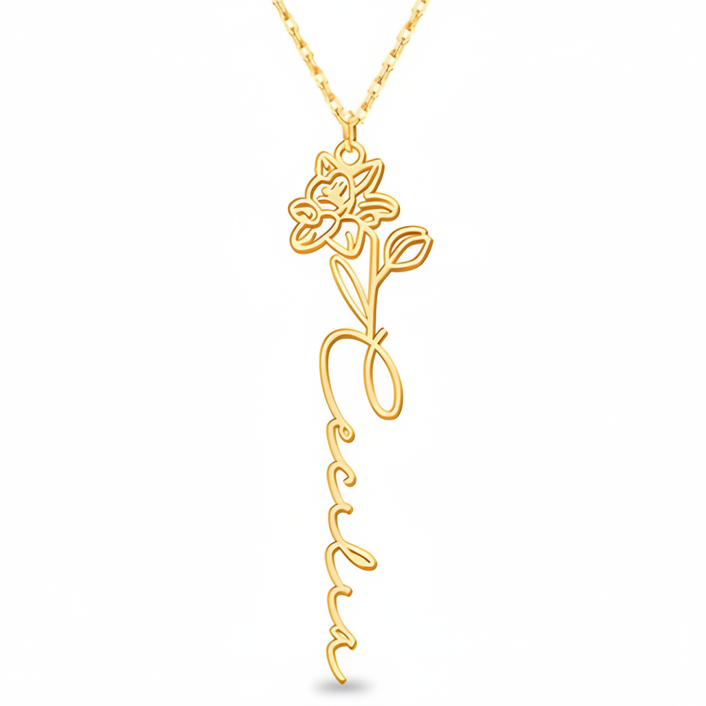 Collana Fiore di Nascita Personalizzata