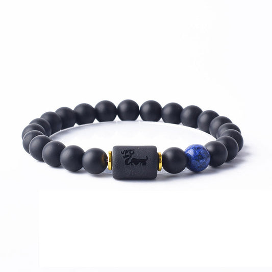 Pulsera Signo Zodiacal con Cuentas Negras