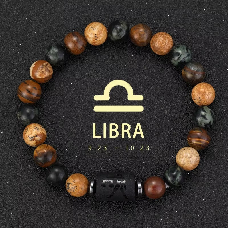 Natural Stone Zodiac Bracelet