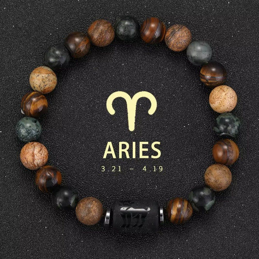 Natural Stone Zodiac Bracelet