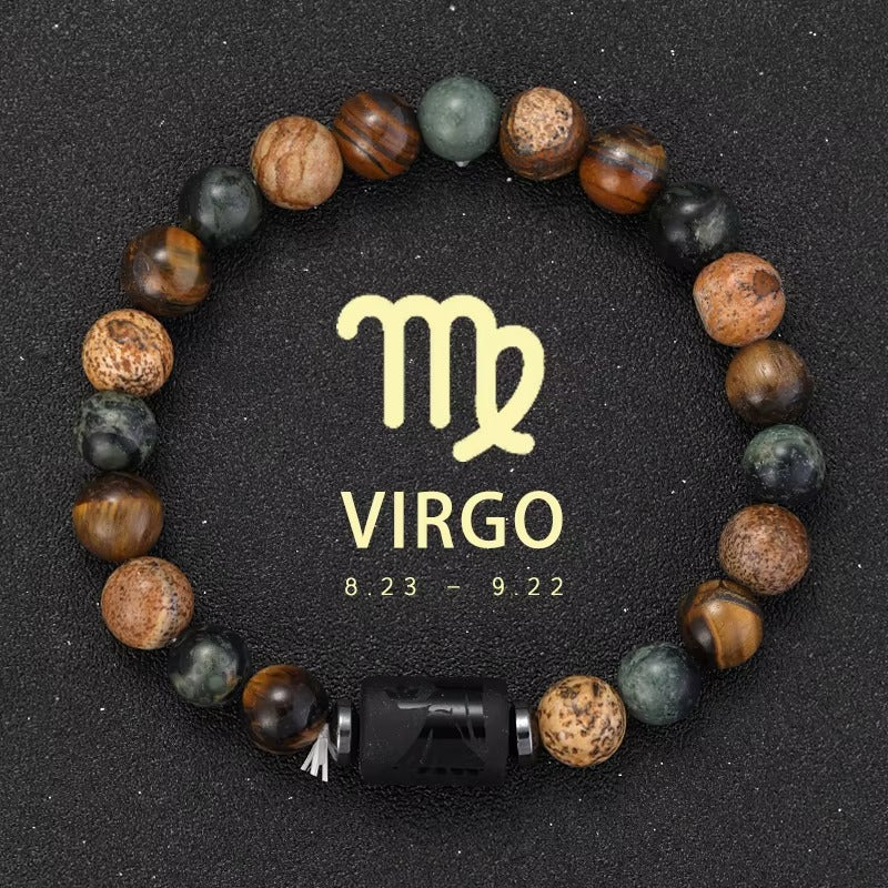 Natural Stone Zodiac Bracelet