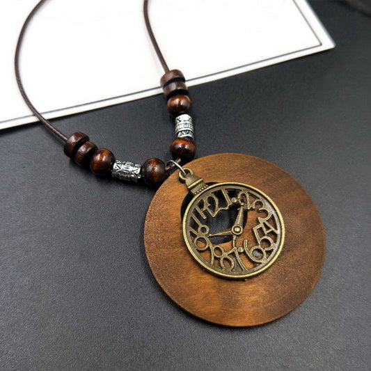 Chronos wooden necklace