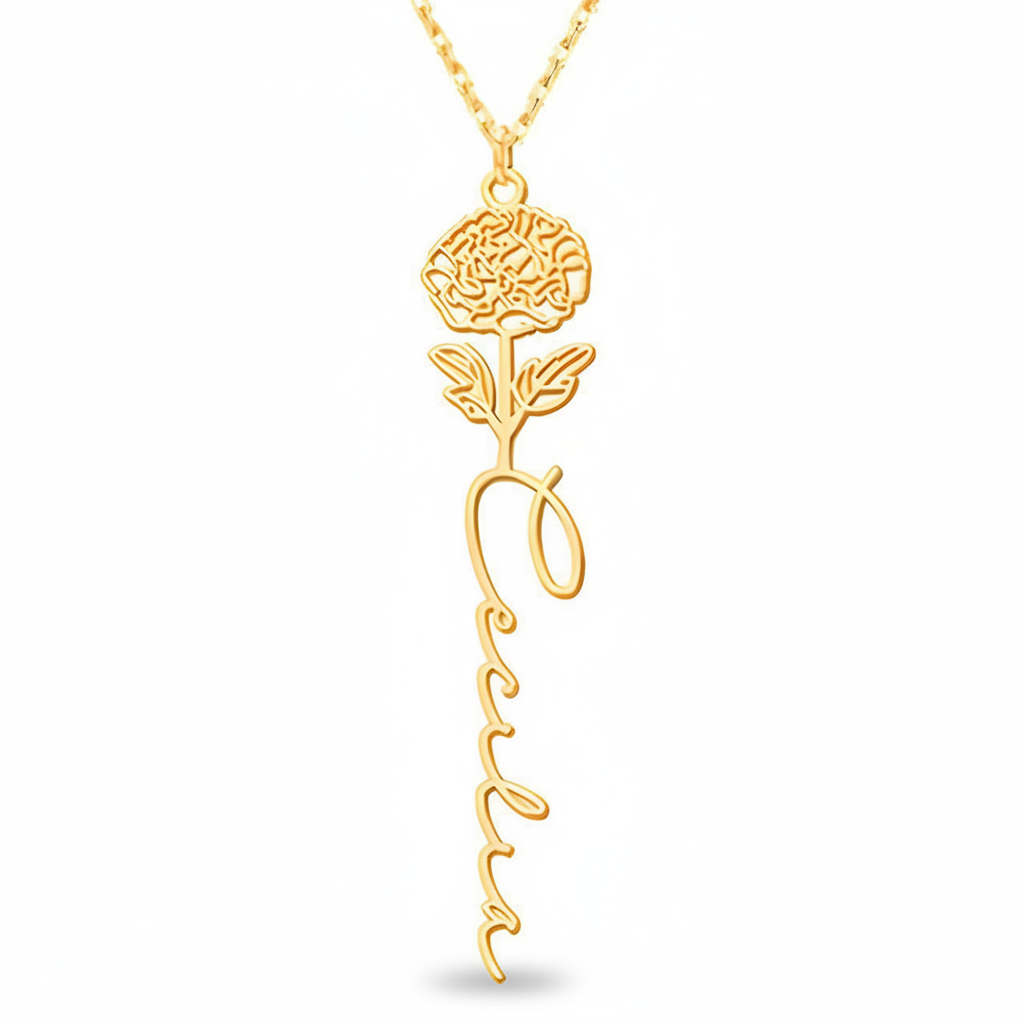 Collana Fiore di Nascita Personalizzata