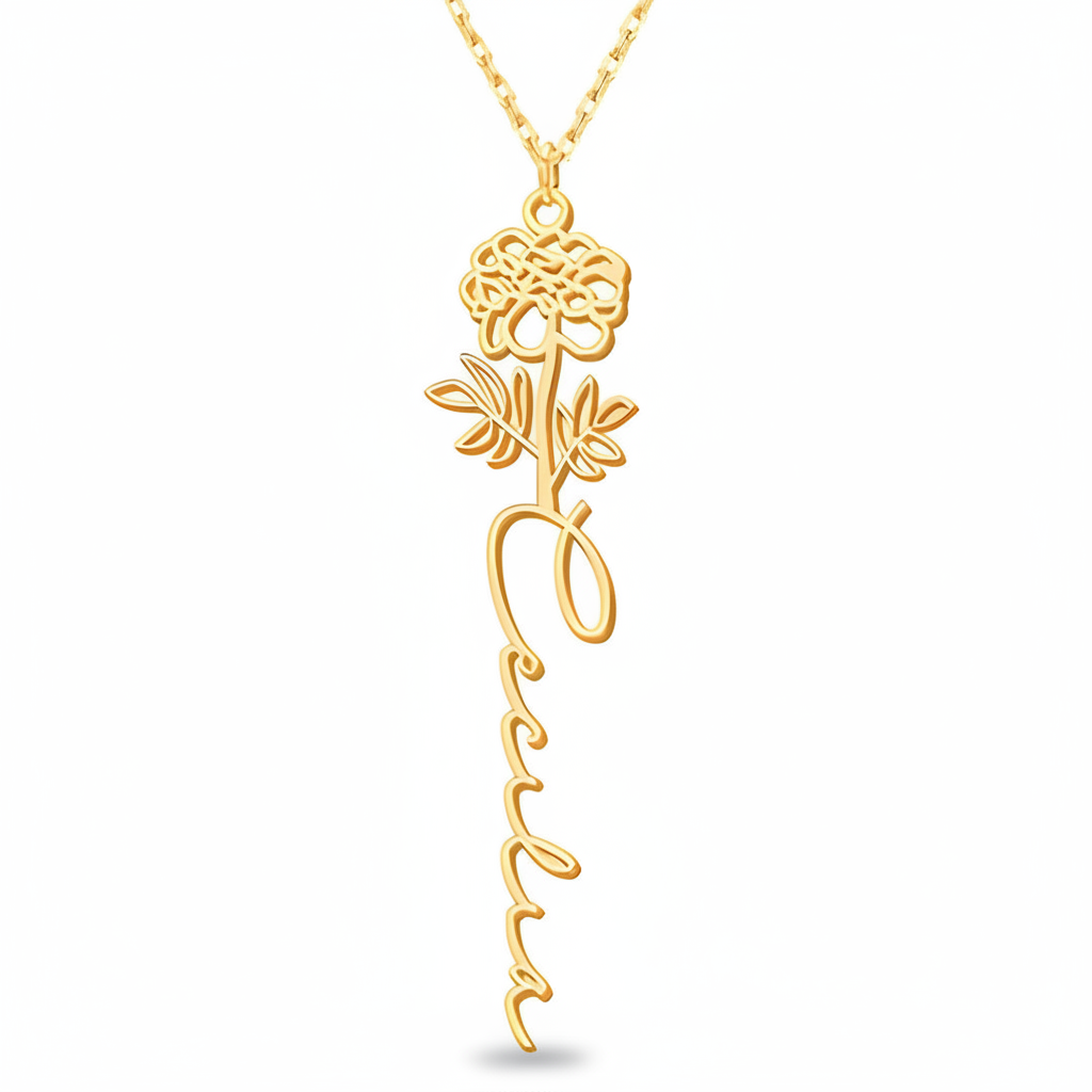Collana Fiore di Nascita Personalizzata
