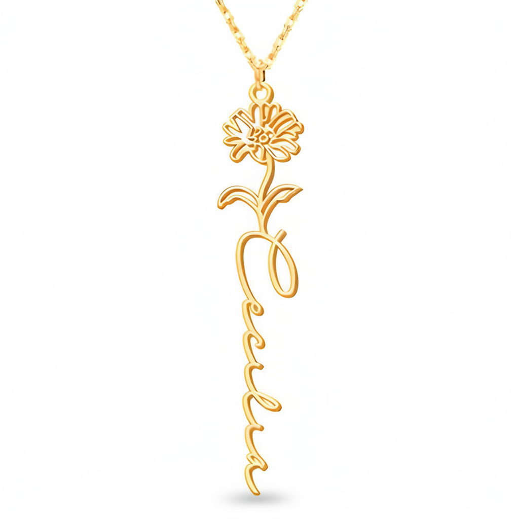 Collana Fiore di Nascita Personalizzata