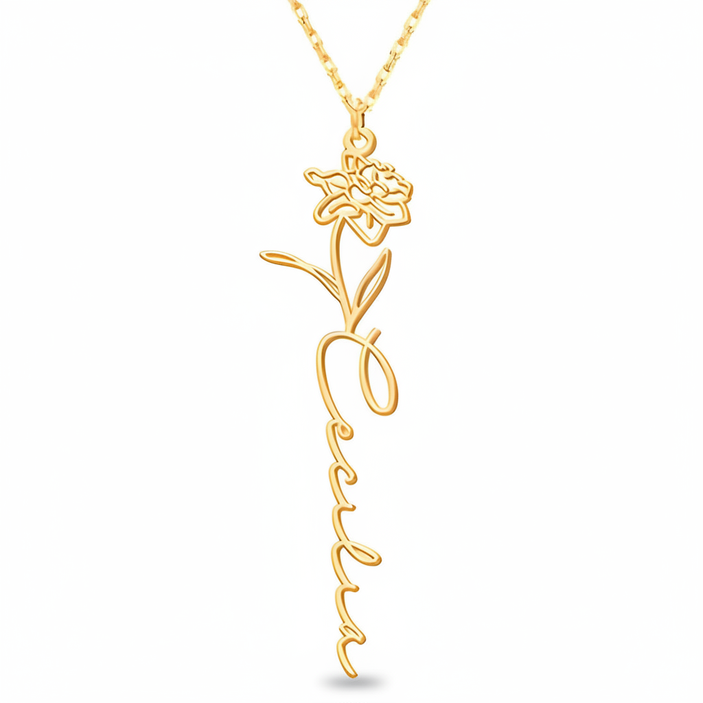 Collana Fiore di Nascita Personalizzata