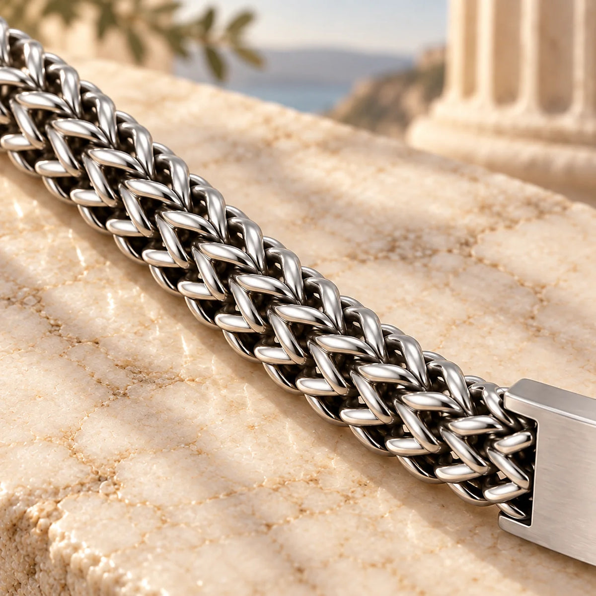 Bracciale Targhetta Greco Uomo