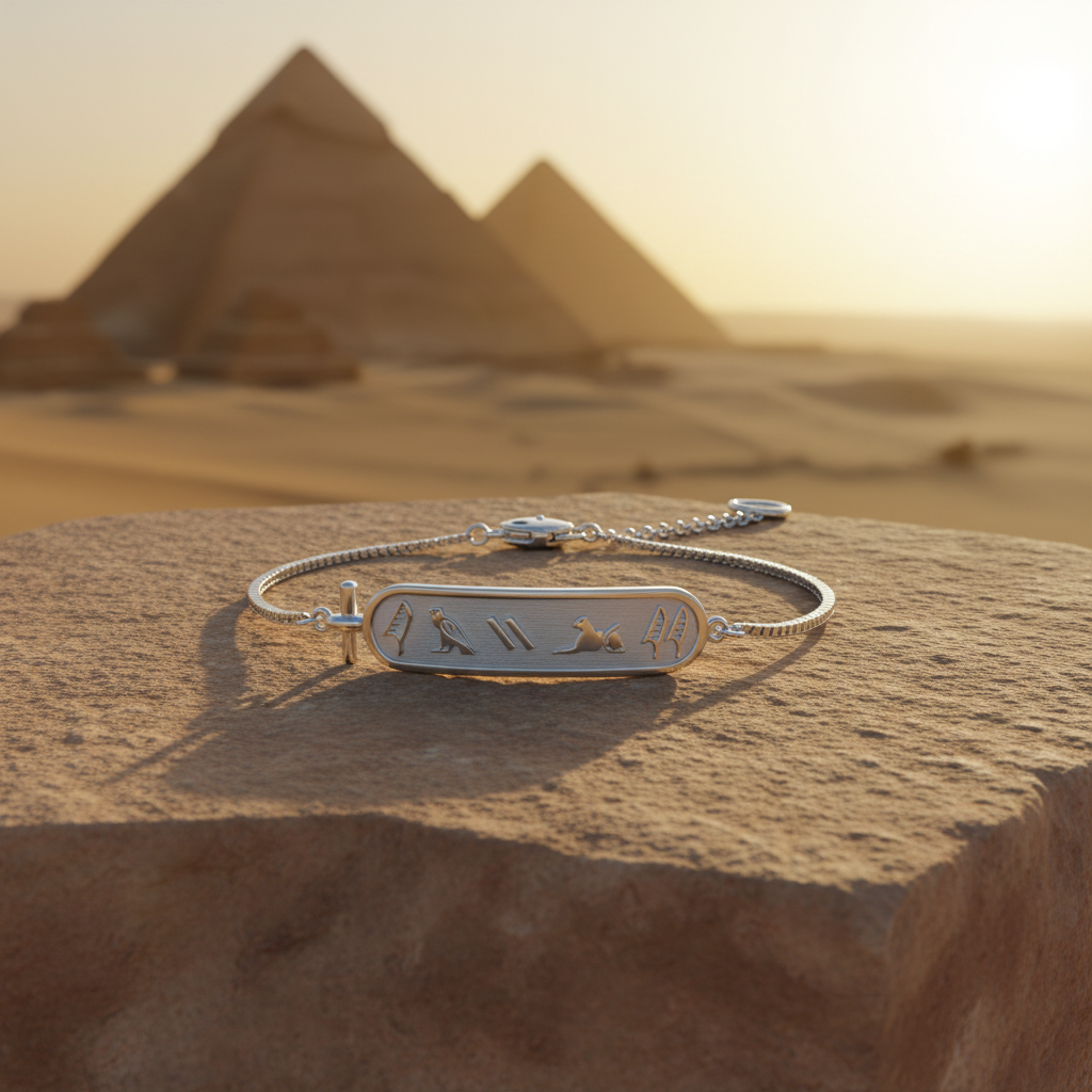 Bracelet Personnalisé Hiéroglyphes Égyptiens