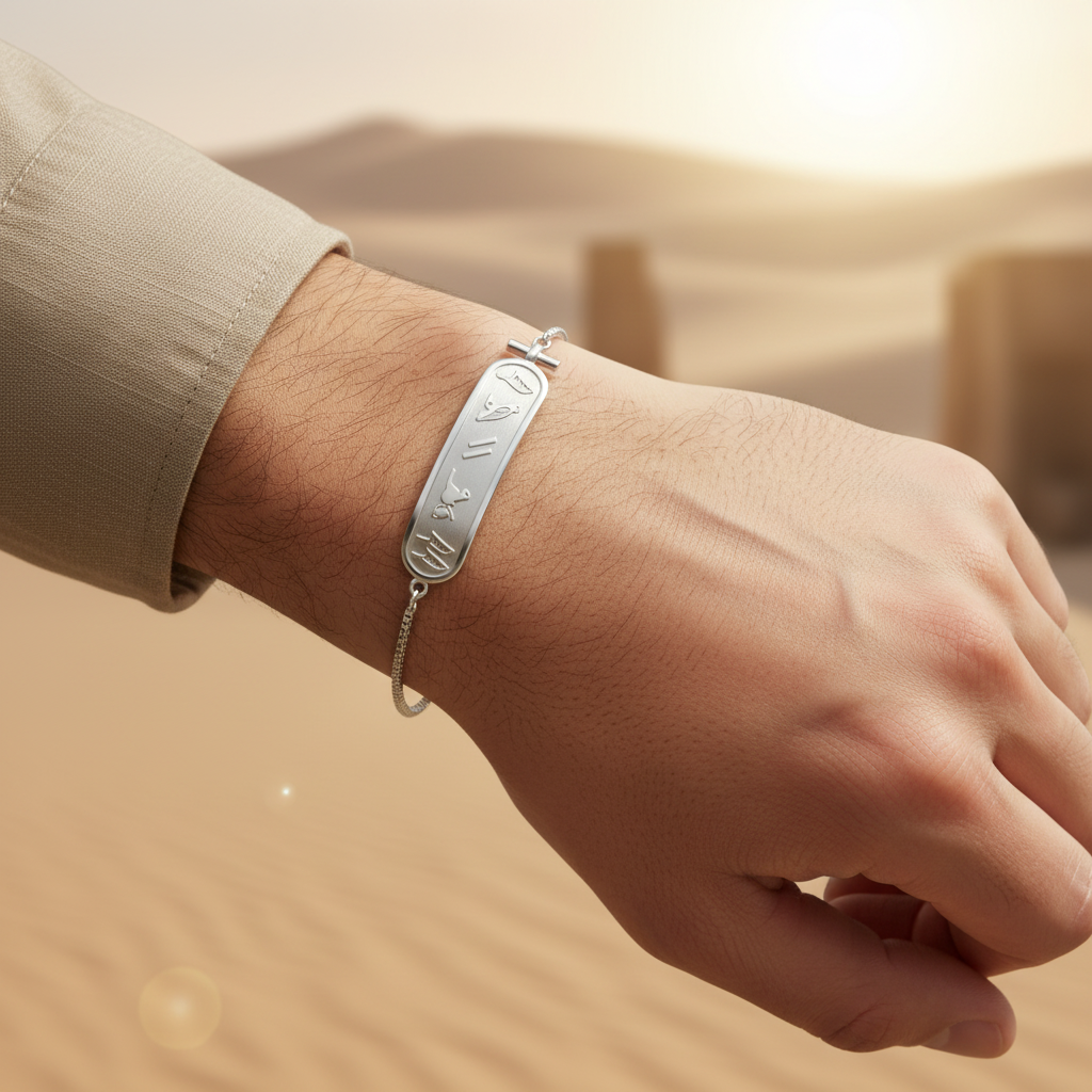 Bracelet Personnalisé Hiéroglyphes Égyptiens