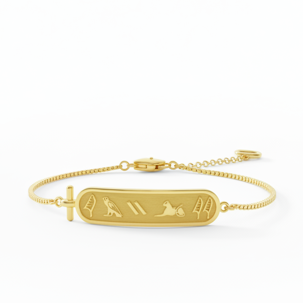 Bracelet Personnalisé Hiéroglyphes Égyptiens