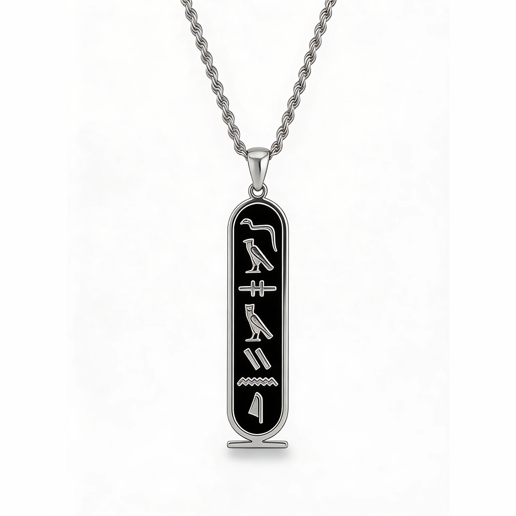 Collier Personnalisé Hiéroglyphes Égyptiens