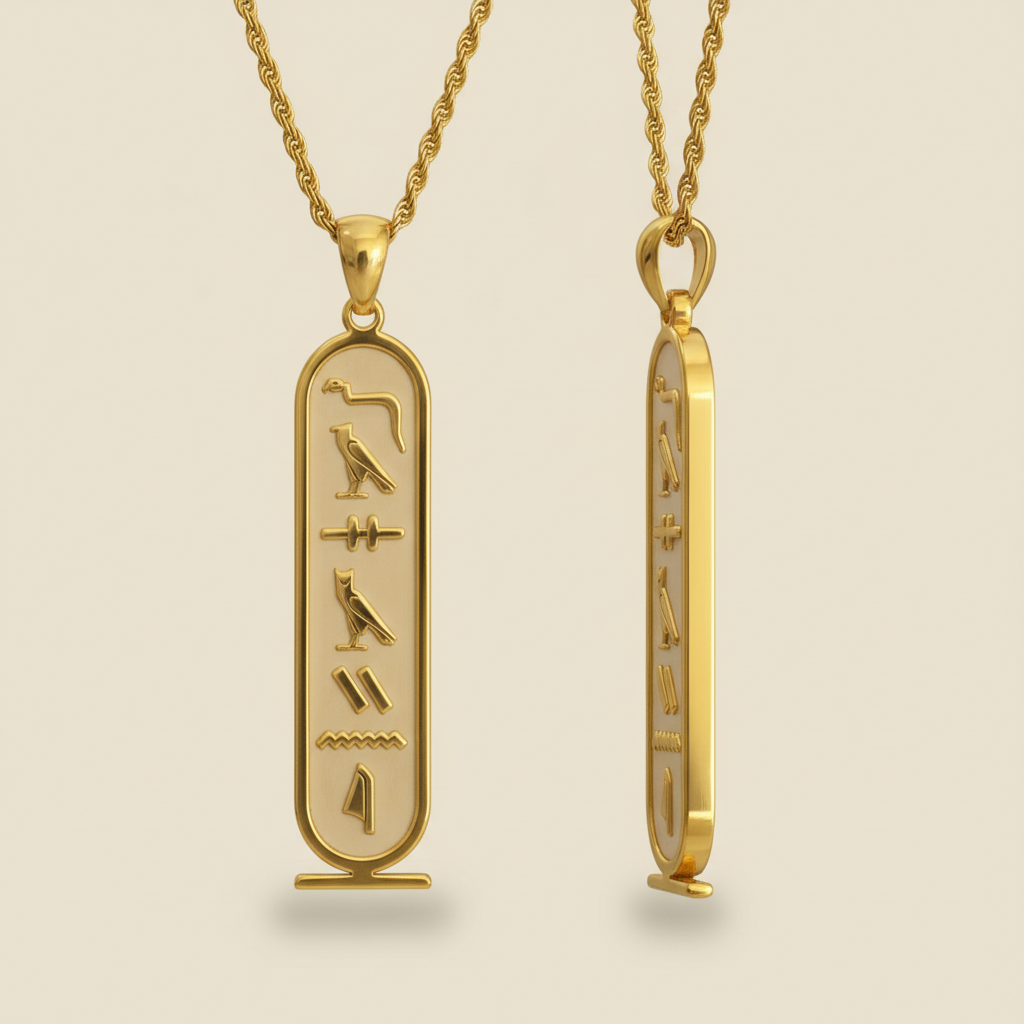 Collier Personnalisé Hiéroglyphes Égyptiens