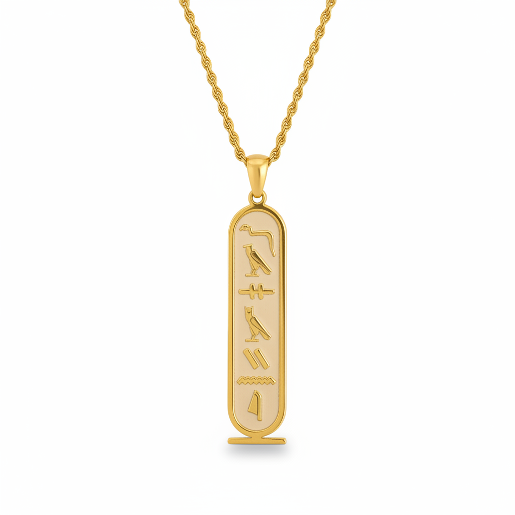 Collier Personnalisé Hiéroglyphes Égyptiens