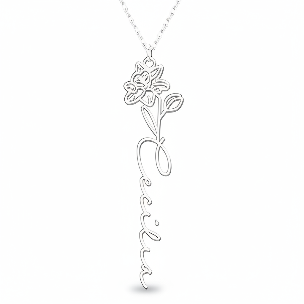 Collana Fiore di Nascita Personalizzata