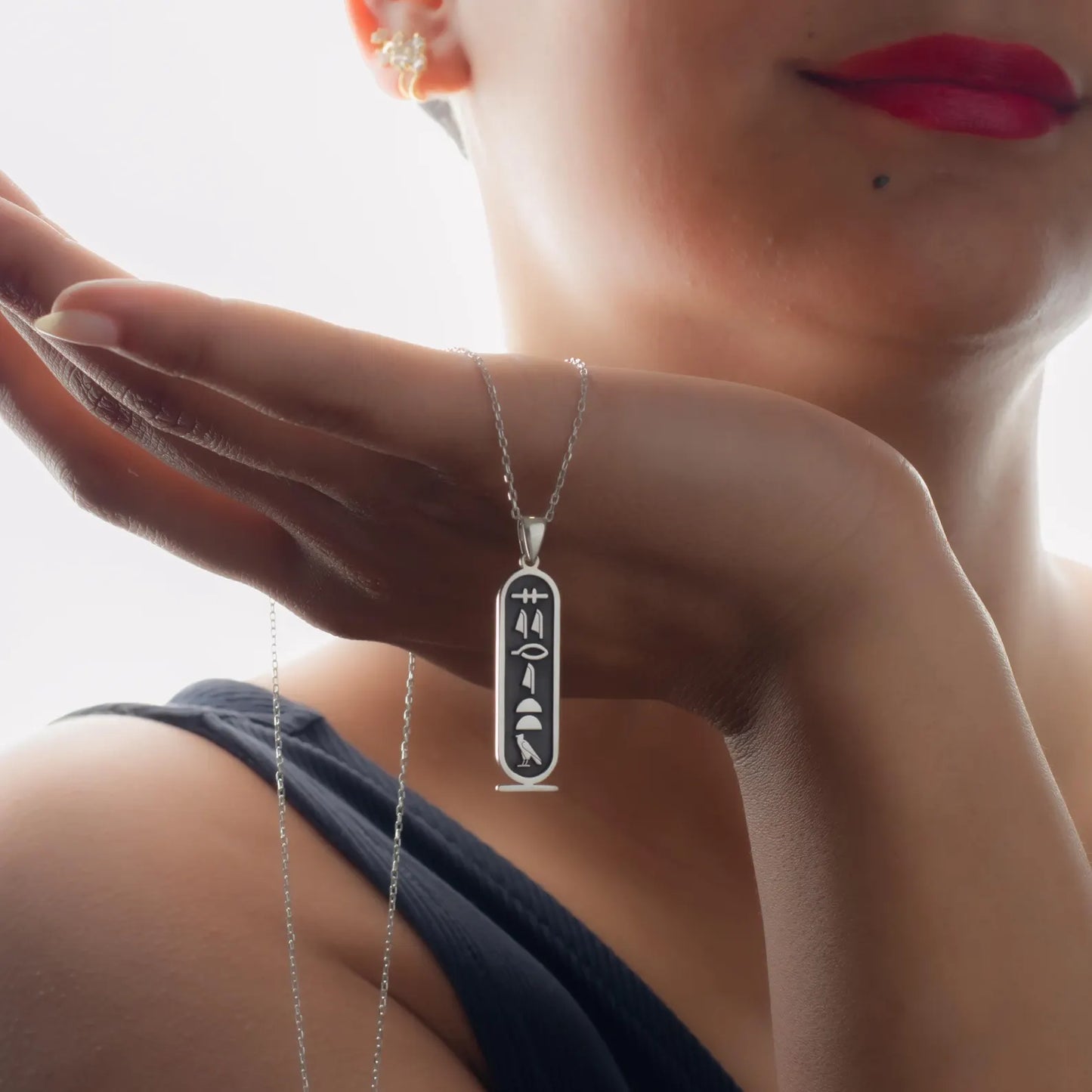 Collier Personnalisé Hiéroglyphes Égyptiens